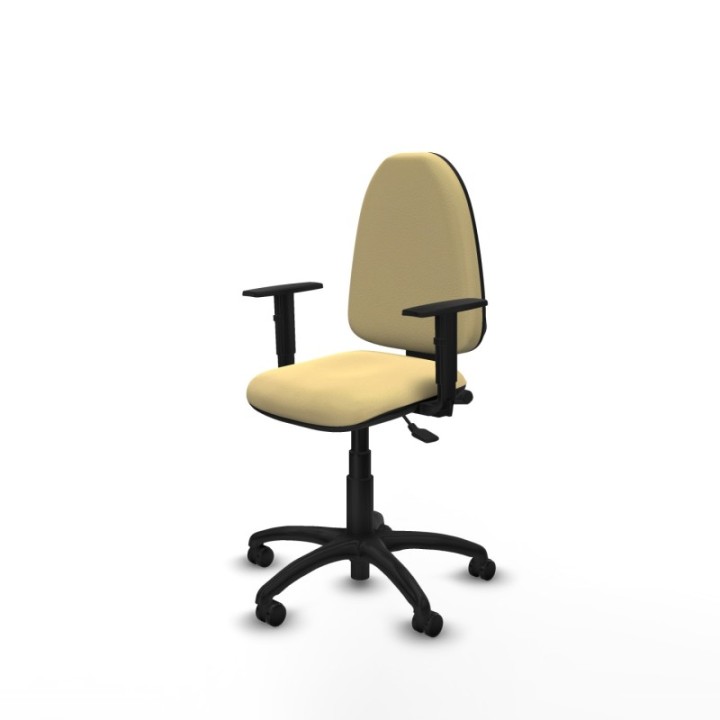 Aýna AS similpiel crema brazos 1D base poliamida ruedas engomadas 50mm