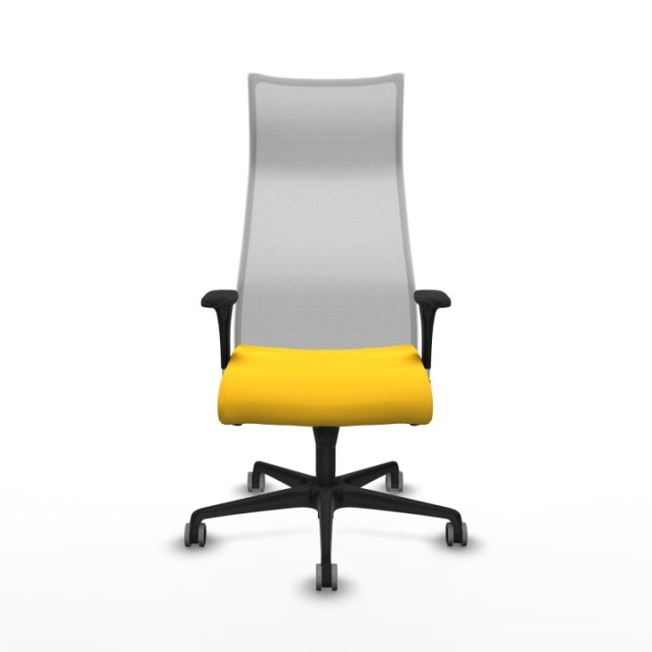 Albacete malla sincro malla blanca similpiel amarillo brazos 1D base nailon ruedas 65mm engomadas