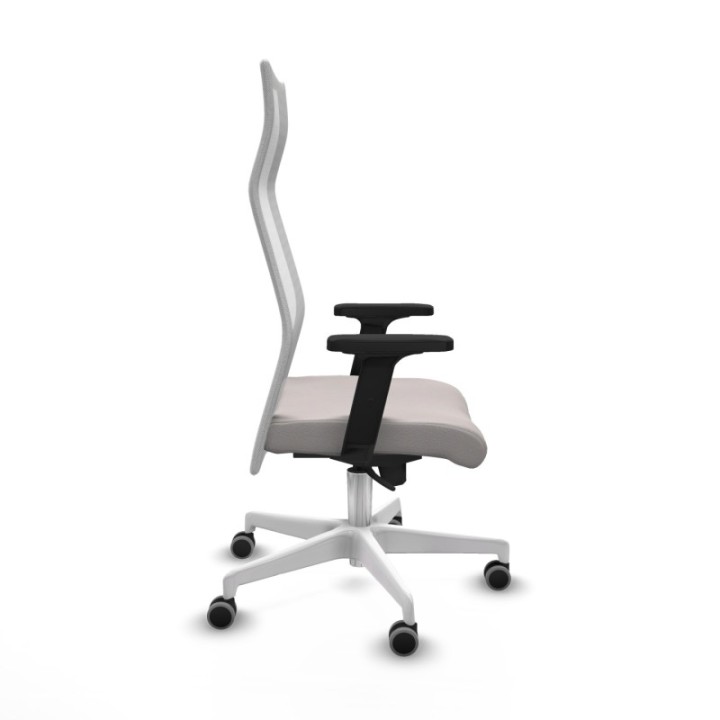 Albacete malla sincro malla blanca similpiel blanco brazos 2D base blanca ruedas 65mm engomadas