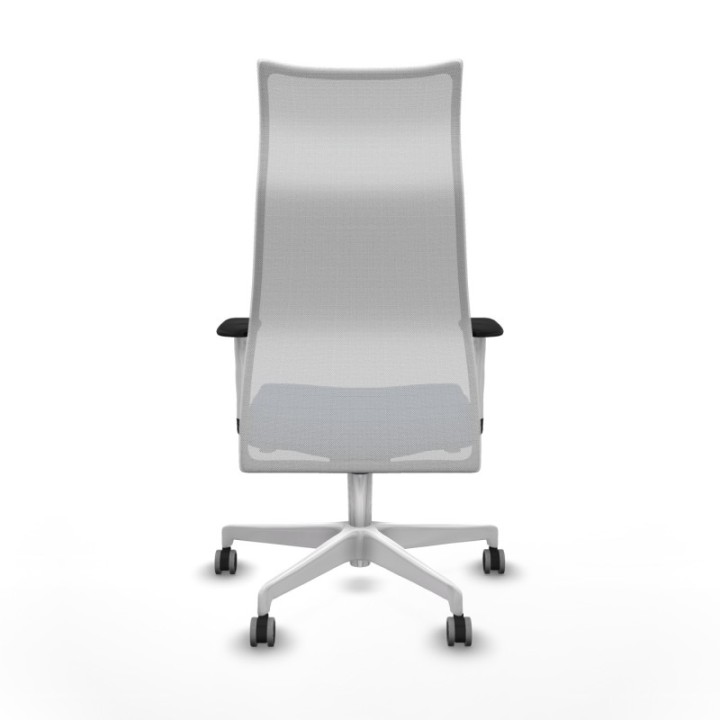 Albacete malla sincro malla blanca similpiel azul marino brazos blancos base blanca ruedas 65mm engomadas