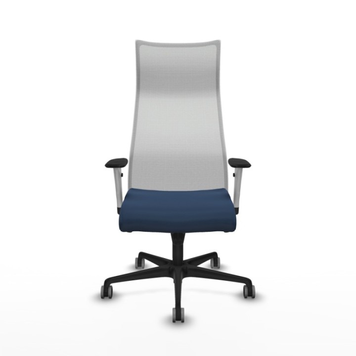 Albacete malla sincro malla blanca similpiel azul marino brazos blancos base nailon ruedas 65mm engomadas