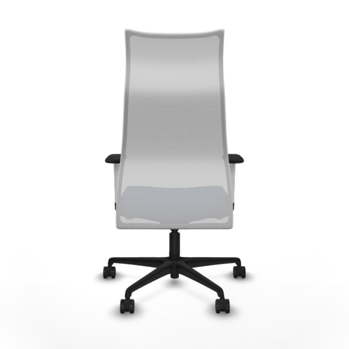 Albacete malla sincro malla blanca similpiel azul marino brazos blancos base nailon ruedas 65 mm nailon