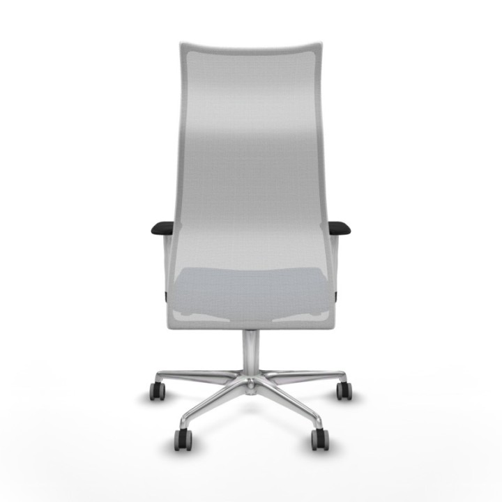 Albacete malla sincro malla blanca similpiel azul marino brazos blancos base aluminio ruedas 65mm engomadas