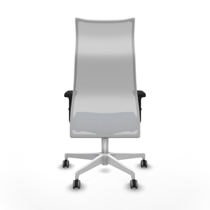 Albacete malla sincro malla blanca similpiel azul marino brazos 2D base blanca ruedas 65mm engomadas