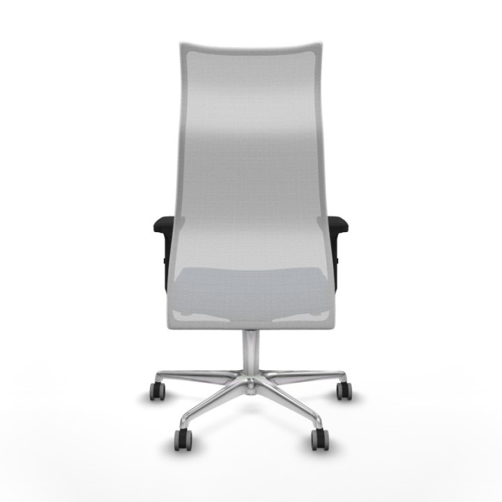 Albacete malla sincro malla blanca similpiel azul marino brazos 2D base aluminio ruedas 65mm engomadas