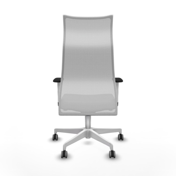 Albacete malla sincro malla blanca similpiel gris brazos blancos base blanca ruedas 65mm engomadas