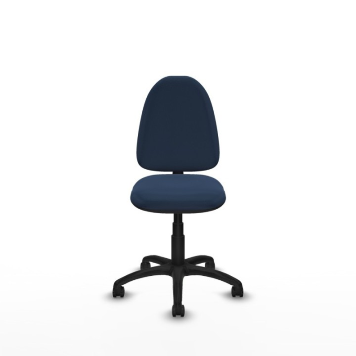 Aýna CP similpiel azul marino sin brazos base poliamida ruedas engomadas 50mm