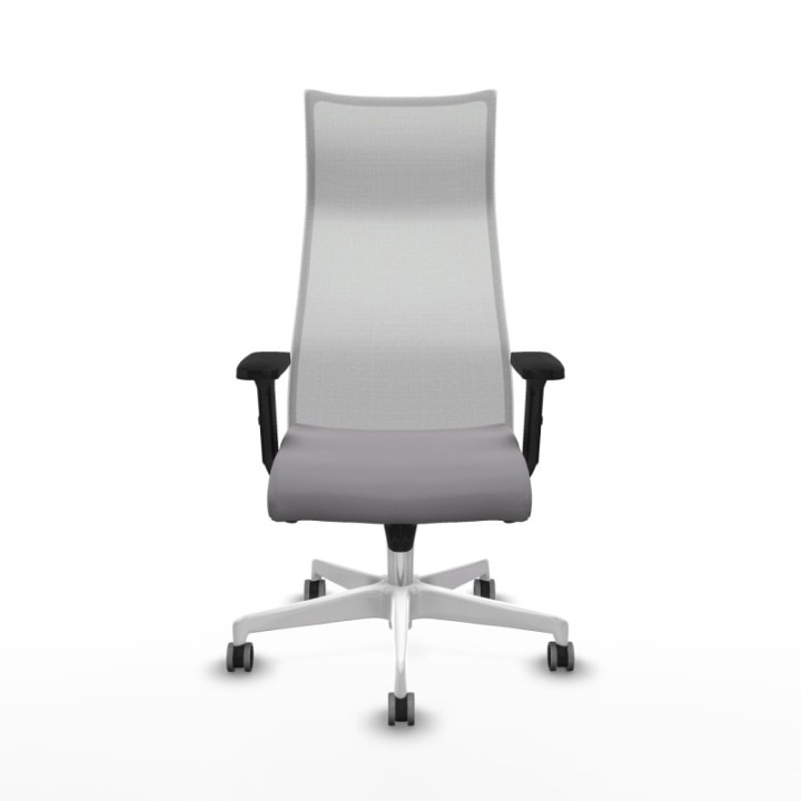 Albacete malla sincro malla blanca similpiel gris brazos 2D base blanca ruedas 65mm engomadas