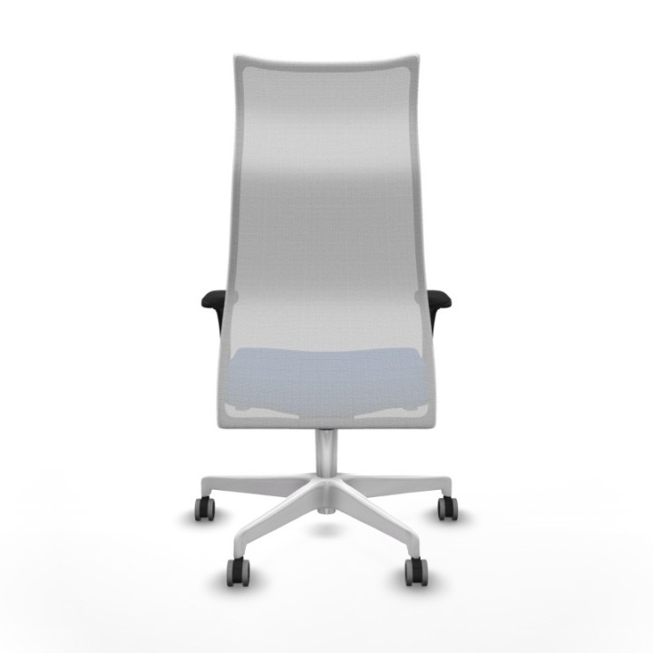 Albacete malla sincro malla blanca similpiel azul brazos 1D base blanca ruedas 65mm engomadas