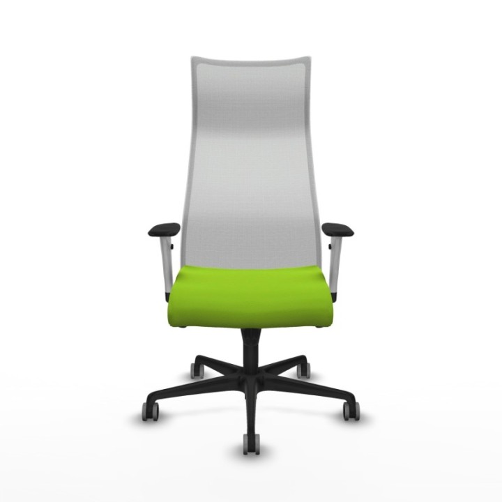 Albacete malla sincro malla blanca similpiel pistacho brazos blancos base nailon ruedas 65mm engomadas