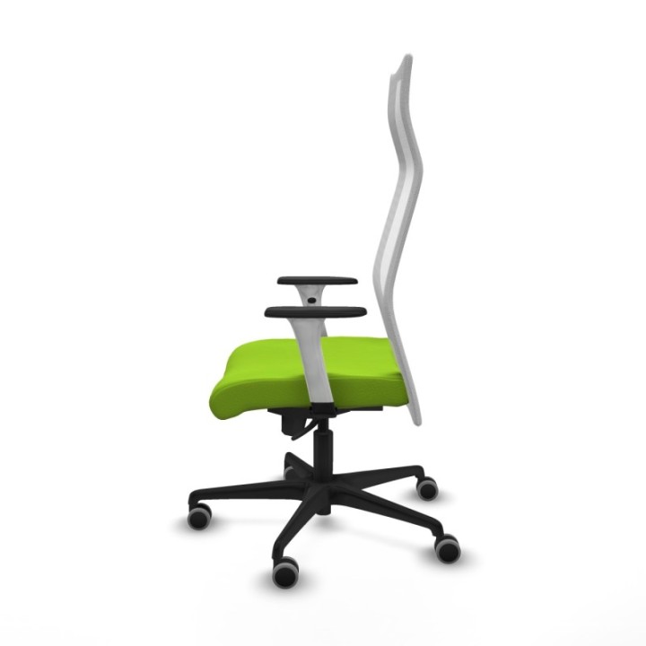 Albacete malla sincro malla blanca similpiel pistacho brazos blancos base nailon ruedas 65mm engomadas