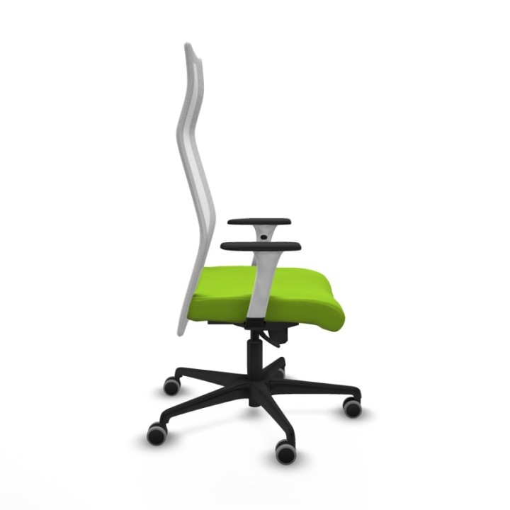 Albacete malla sincro malla blanca similpiel pistacho brazos blancos base nailon ruedas 65mm engomadas