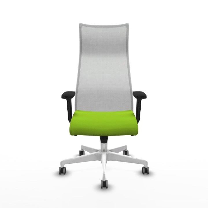 Albacete malla sincro malla blanca similpiel pistacho brazos 2D base blanca ruedas 65mm engomadas