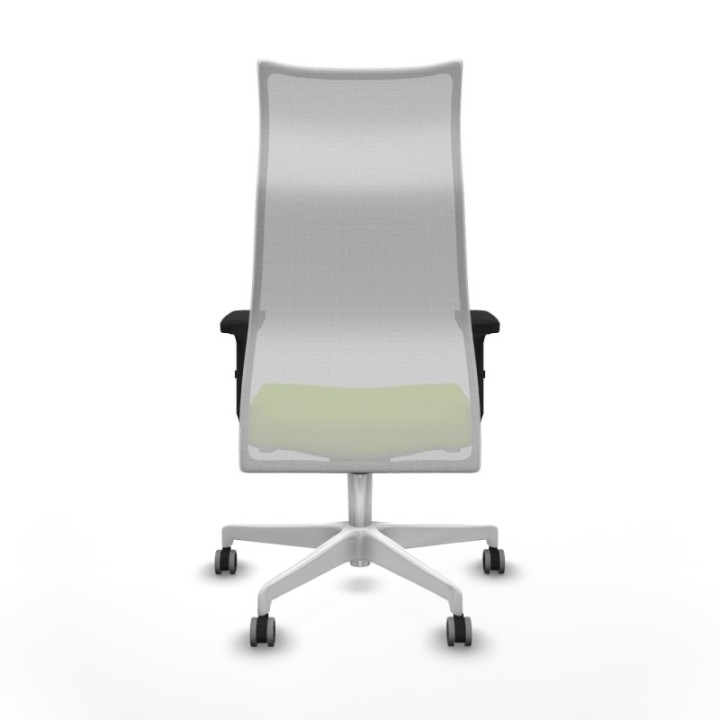 Albacete malla sincro malla blanca similpiel pistacho brazos 2D base blanca ruedas 65mm engomadas