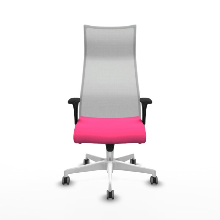 Albacete malla sincro malla blanca similpiel rosa brazos 1D base blanca ruedas 65mm engomadas