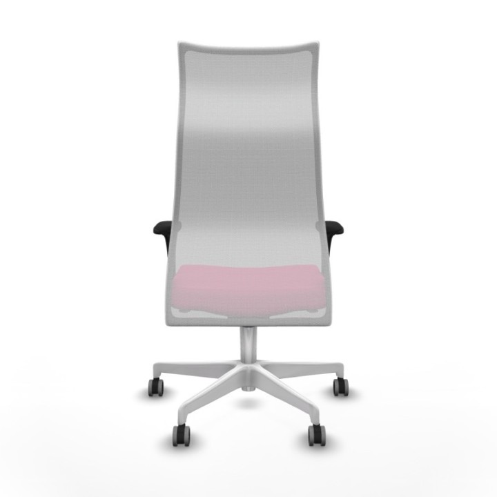 Albacete malla sincro malla blanca similpiel rosa brazos 1D base blanca ruedas 65mm engomadas