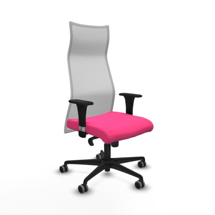 Albacete malla sincro malla blanca similpiel rosa brazos 1D base nailon ruedas 65mm engomadas