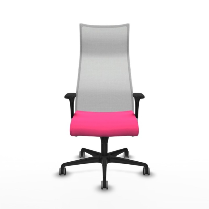 Albacete malla sincro malla blanca similpiel rosa brazos 1D base nailon ruedas 65mm engomadas