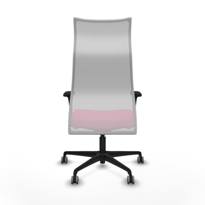 Albacete malla sincro malla blanca similpiel rosa brazos 1D base nailon ruedas 65mm engomadas