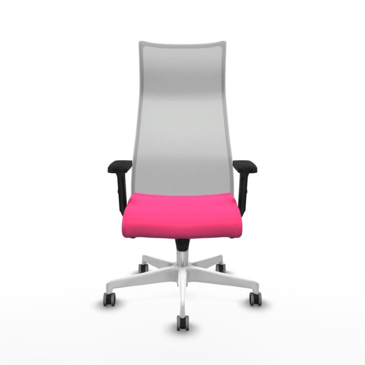 Albacete malla sincro malla blanca similpiel rosa brazos 2D base blanca ruedas 65mm engomadas