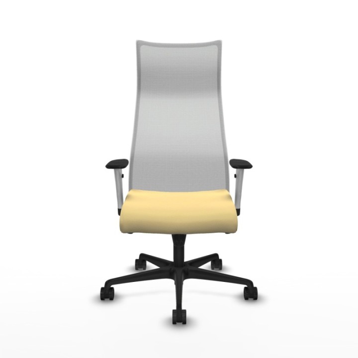 Albacete malla sincro malla blanca similpiel crema brazos blancos base nailon ruedas 65 mm nailon