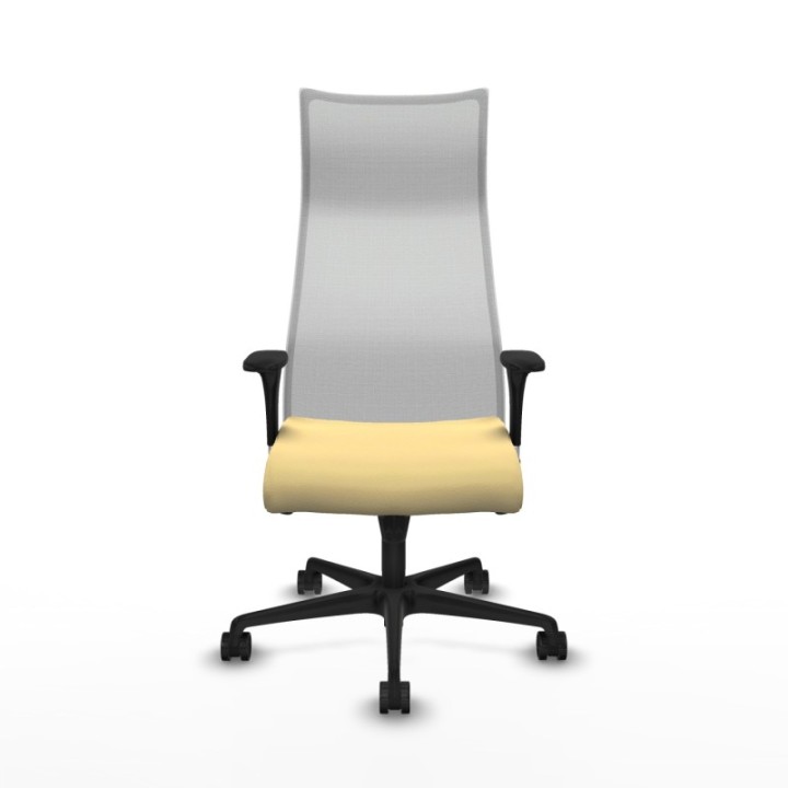 Albacete malla sincro malla blanca similpiel crema brazos 1D base nailon ruedas 65 mm nailon