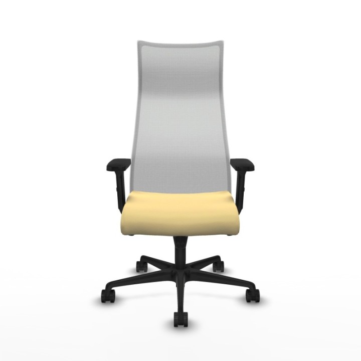 Albacete malla sincro malla blanca similpiel crema brazos 2D base nailon ruedas 65 mm nailon