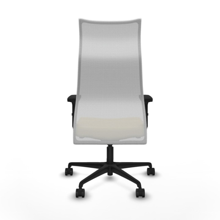 Albacete malla sincro malla blanca similpiel crema brazos 2D base nailon ruedas 65 mm nailon