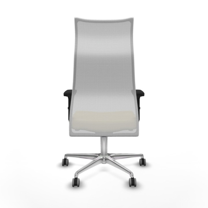 Albacete malla sincro malla blanca similpiel crema brazos 2D base aluminio ruedas 65mm engomadas