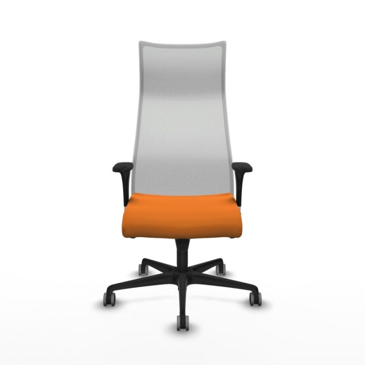 Albacete malla sincro malla blanca similpiel naranja brazos 1D base nailon ruedas 65mm engomadas