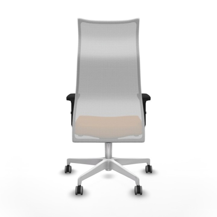 Albacete malla sincro malla blanca similpiel naranja brazos 2D base blanca ruedas 65mm engomadas