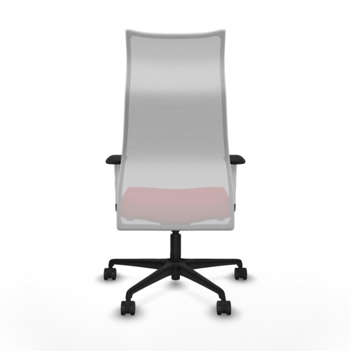 Albacete malla sincro malla blanca similpiel rojo brazos blancos base nailon ruedas 65 mm nailon