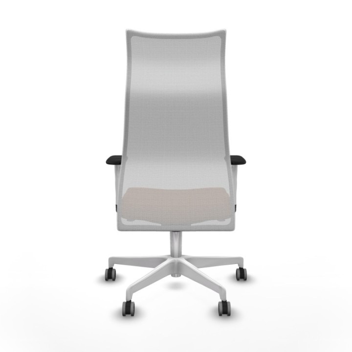 Albacete malla sincro malla blanca similpiel marrón brazos blancos base blanca ruedas 65mm engomadas