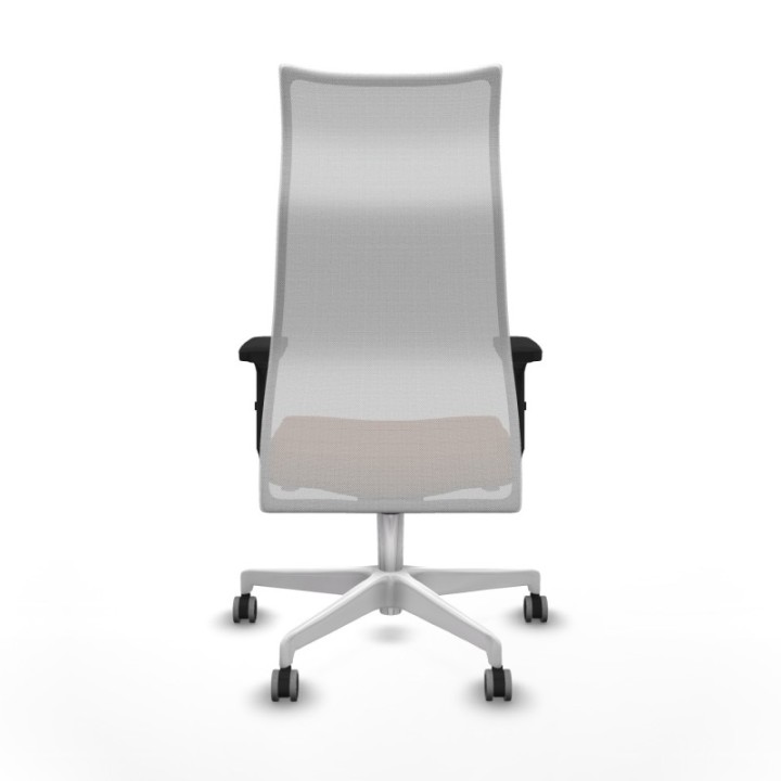 Albacete malla sincro malla blanca similpiel marrón brazos 2D base blanca ruedas 65mm engomadas