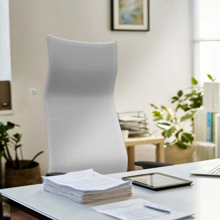 Albacete malla sincro malla blanca similpiel turquesa brazos 1D base blanca ruedas 65 mm nailon