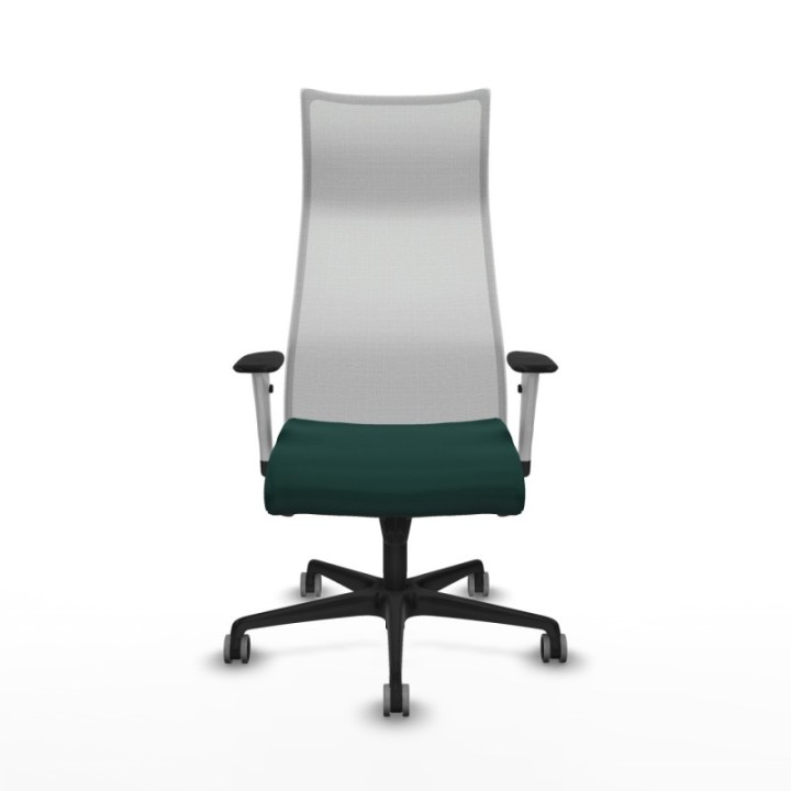 Albacete malla sincro malla blanca similpiel verde botella brazos blancos base nailon ruedas 65mm engomadas