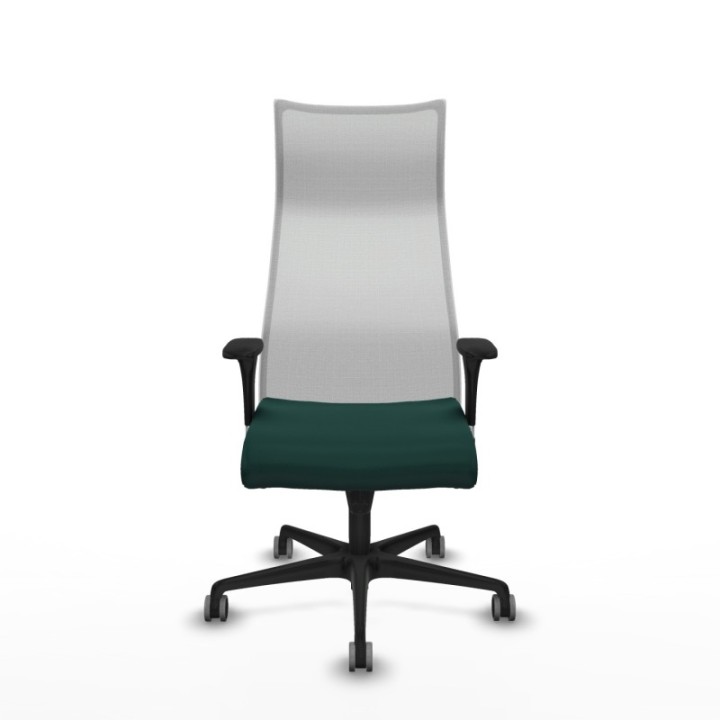 Albacete malla sincro malla blanca similpiel verde botella brazos 1D base nailon ruedas 65mm engomadas