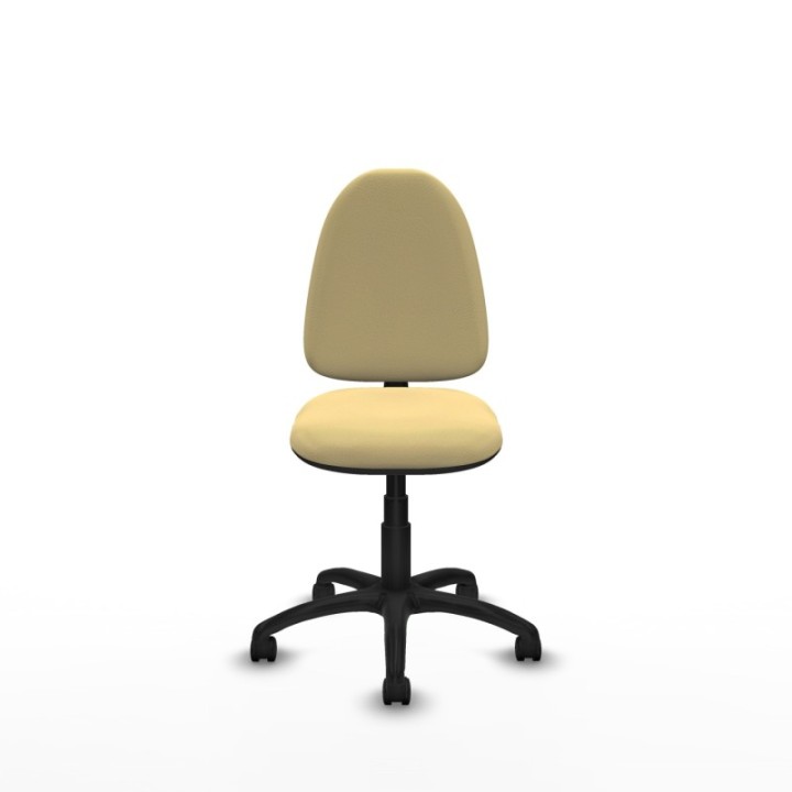 Aýna CP similpiel crema sin brazos base poliamida ruedas nailon 50mm