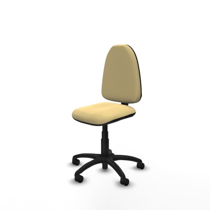 Aýna CP similpiel crema sin brazos base poliamida ruedas nailon 50mm