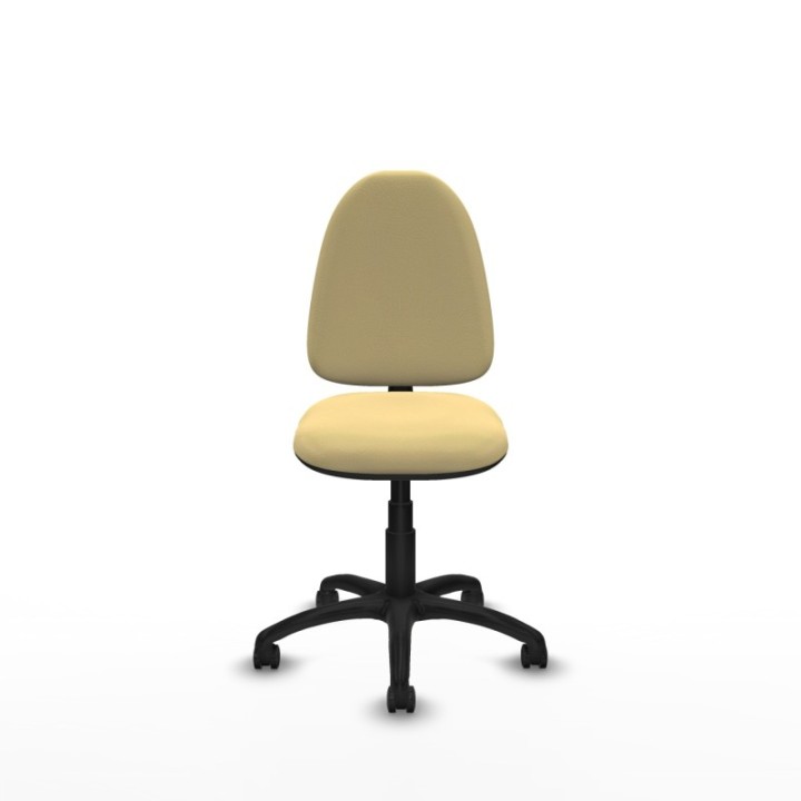 Aýna CP similpiel crema sin brazos base poliamida ruedas engomadas 50mm