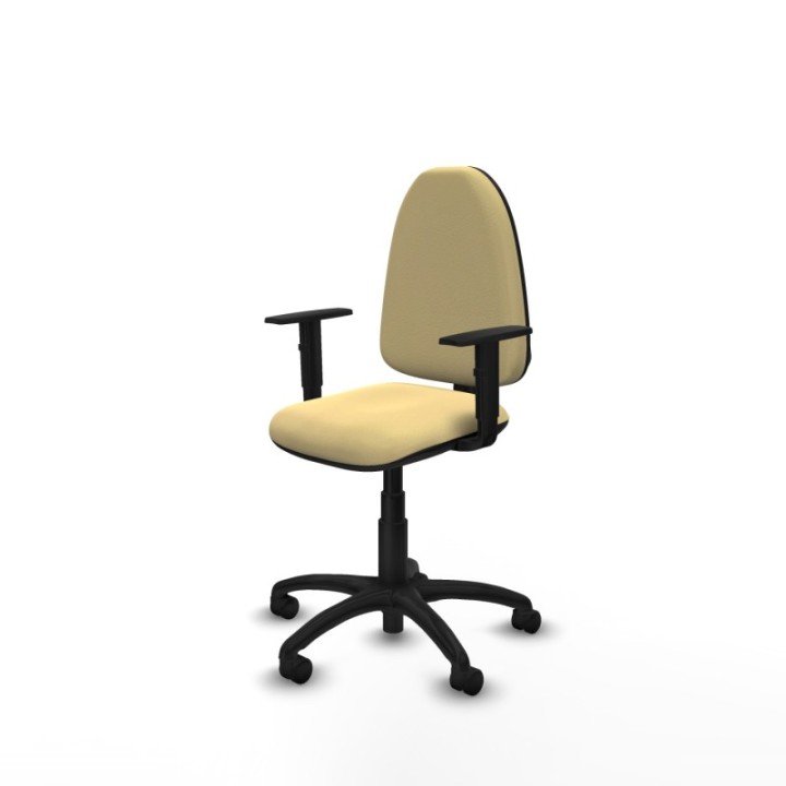 Aýna CP similpiel crema brazos 1D base poliamida ruedas nailon 50mm