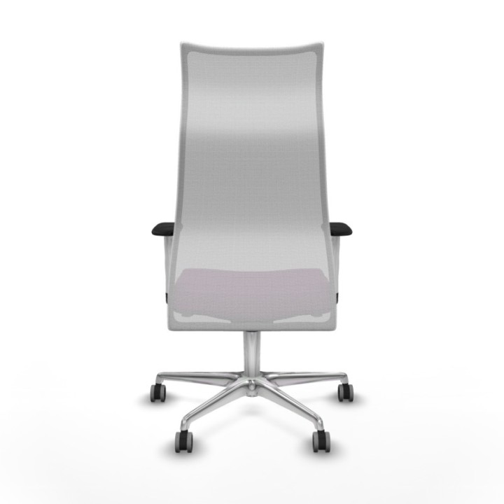 Albacete malla sincro malla blanca similpiel morado brazos blancos base aluminio ruedas 65mm engomadas