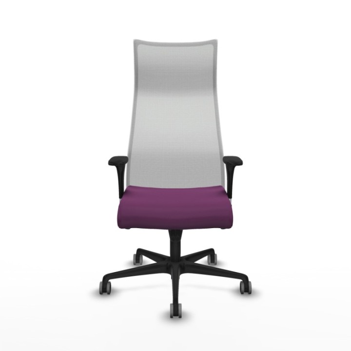 Albacete malla sincro malla blanca similpiel morado brazos 1D base nailon ruedas 65mm engomadas