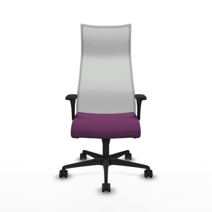 Albacete malla sincro malla blanca similpiel morado brazos 1D base nailon ruedas 65 mm nailon