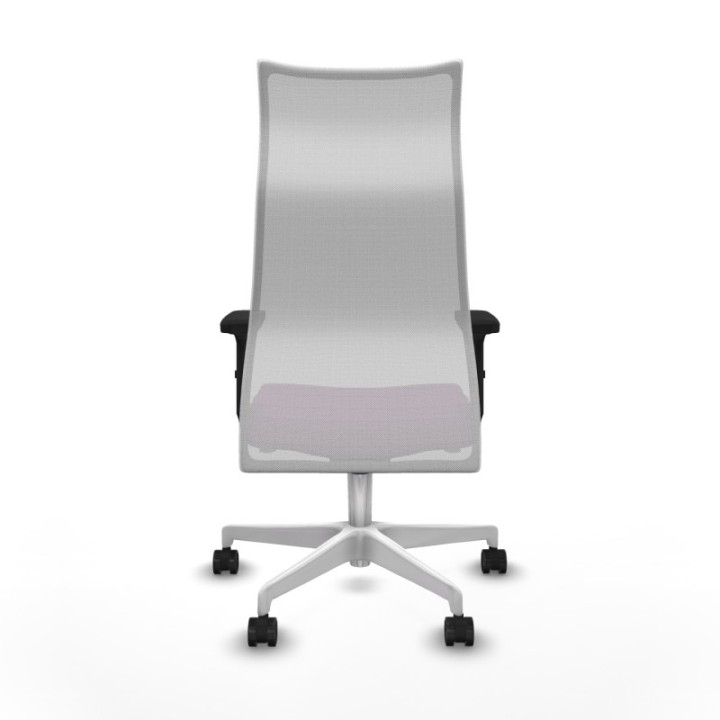 Albacete malla sincro malla blanca similpiel morado brazos 2D base blanca ruedas 65 mm nailon