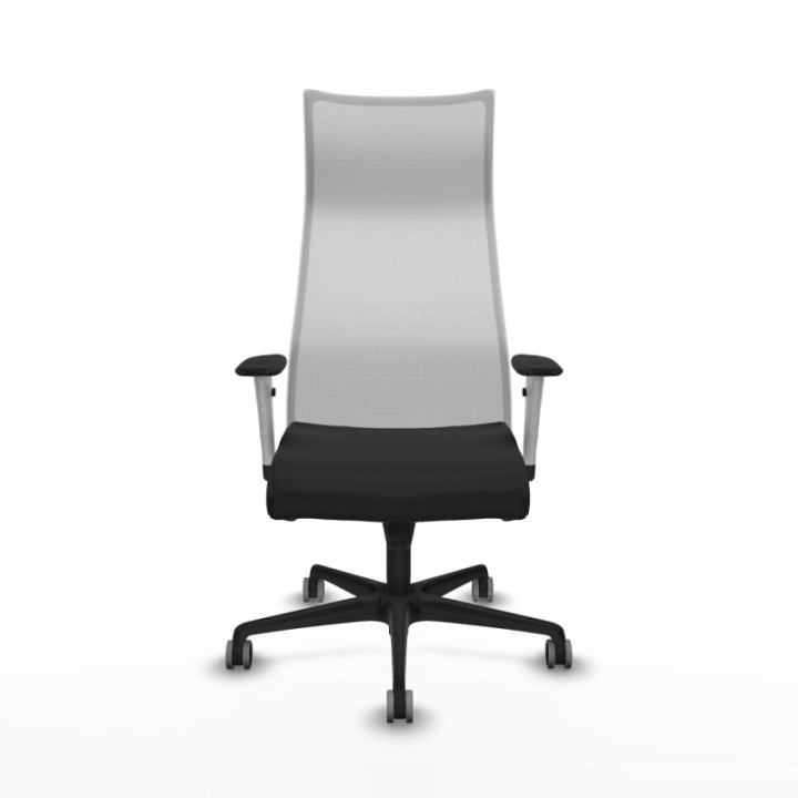 Albacete malla sincro malla blanca similpiel negro brazos blancos base nailon ruedas 65mm engomadas