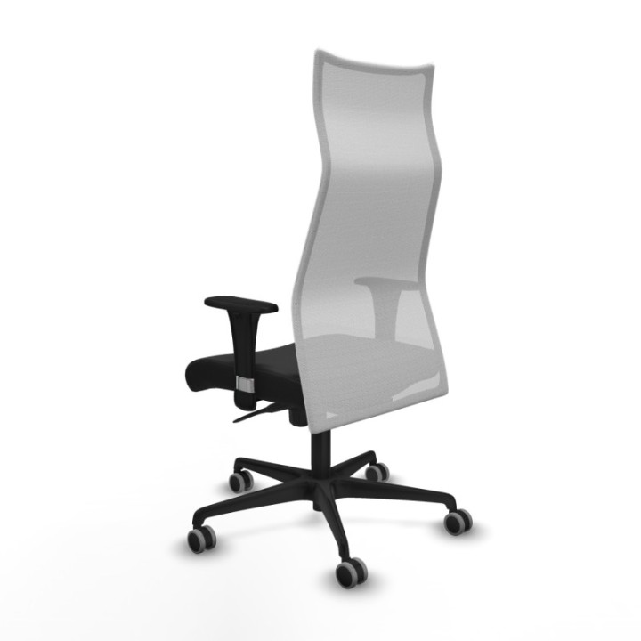 Albacete malla sincro malla blanca similpiel negro brazos 1D base nailon ruedas 65mm engomadas