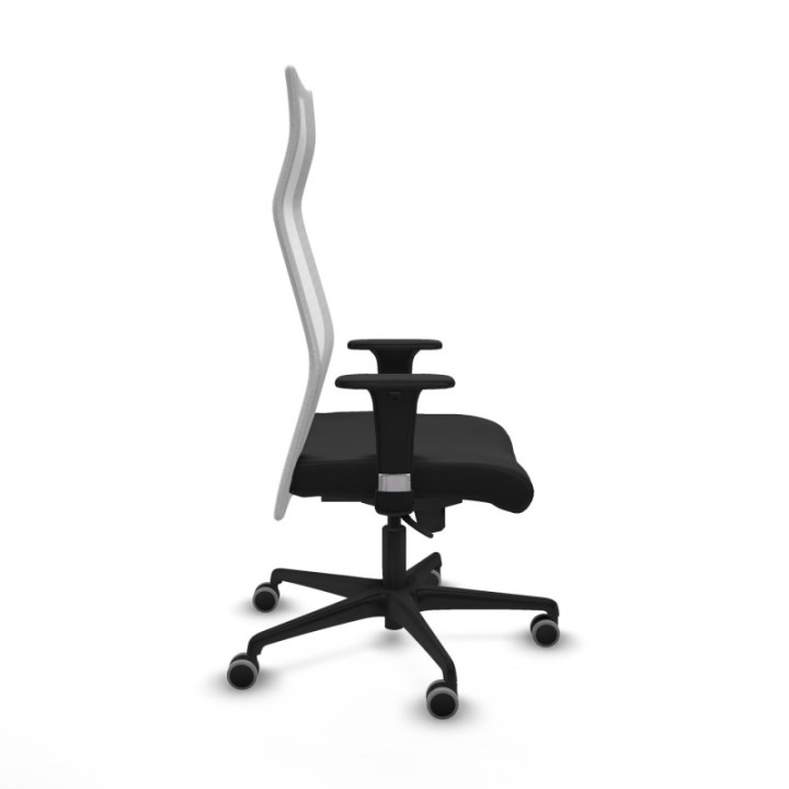 Albacete malla sincro malla blanca similpiel negro brazos 1D base nailon ruedas 65mm engomadas