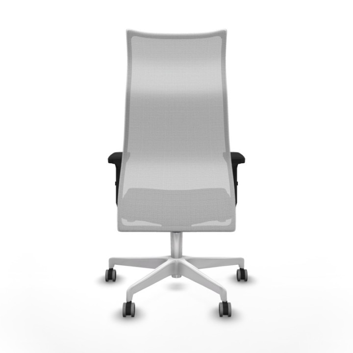 Albacete malla sincro malla blanca similpiel negro brazos 2D base blanca ruedas 65mm engomadas