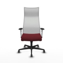 Albacete malla sincro malla blanca similpiel granate brazos blancos base nailon ruedas 65mm engomadas